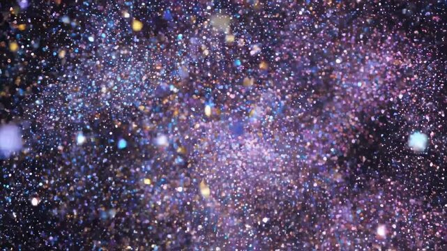 Colorful fireworks exploding in night sky for commercial backgrounds, digital design, and advertising