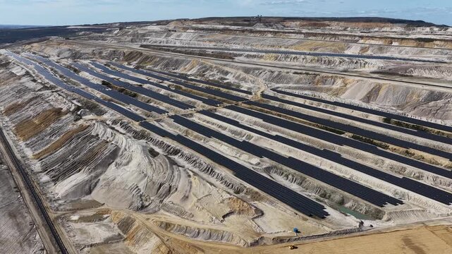 Old mine with solar panals