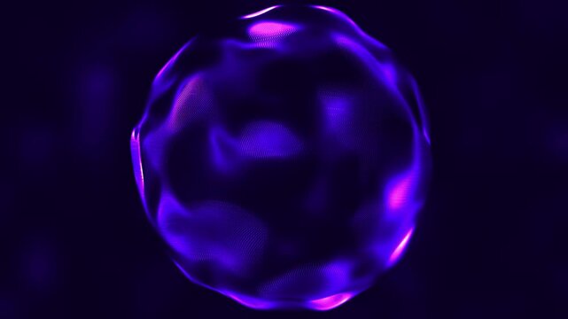 Cosmic Nebula Sphere Visual &ndash; Deep Violet Magic Ball for Intros