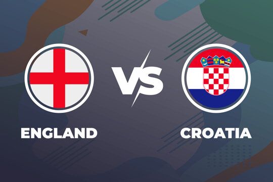 England vs croatia flag and world map use for soccer championship 2026 template banner design.