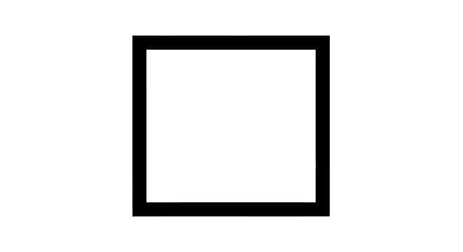 Black Square Shape Geometric Figure.
