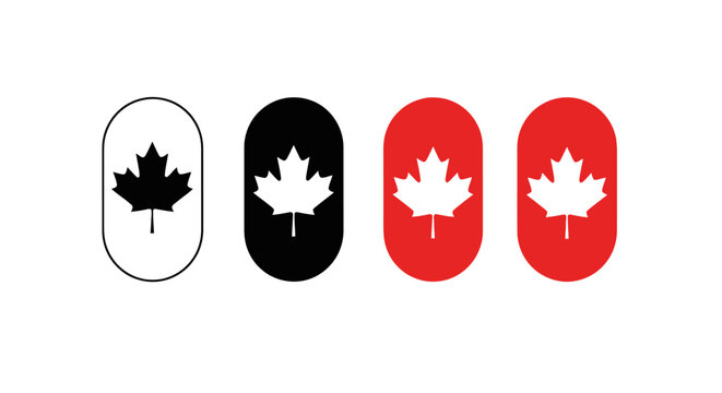 Canadian flag maple leaf nail art designs