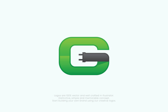 G Letter  Electrical & Wiring Monogram Logo