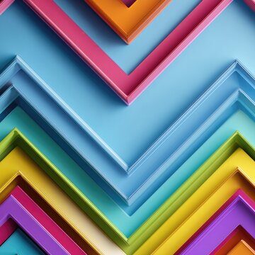 Colorful, layered chevron pattern