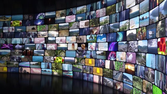 Streaming media contents on a large video wall
