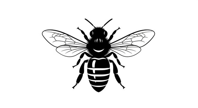 Mosquito and fly insect illustration in macro close-up style isolated on white background with detailed wings