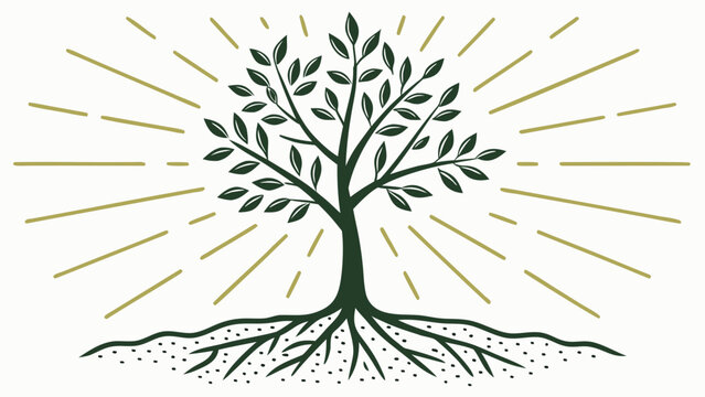 Tree Growing from Soil with Sunlight &ndash; Reforestation, Sustainability, and Environmental Conservation Concept