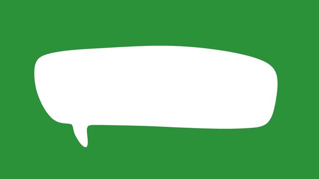 Speech Bubble Pop Animation on Green Screen | Empty Chat Box Overlay | 2D Animated Asset