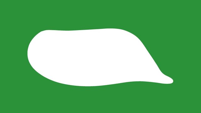 Speech Bubble Pop Animation on Green Screen | Empty Chat Box Overlay | 2D Animated Asset