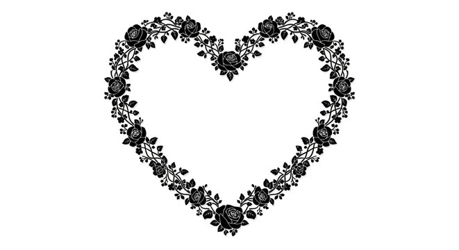 Heart Shape Made of Small Flowers.