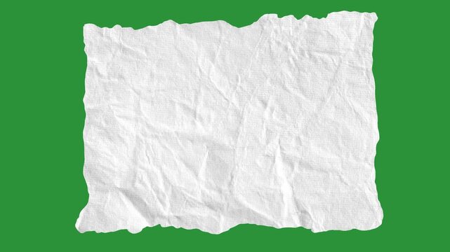 Hand-Drawn Ripped Paper Text Box | Speech Bubble Animation on Green Screen | Torn Paper Scrap Frame 2D Animation | Creative Paper Note Message Overlay