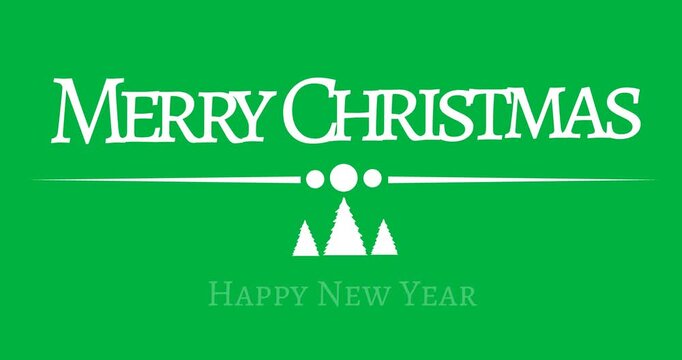 Digital animation of merry christmas and happy new year text banner against black background