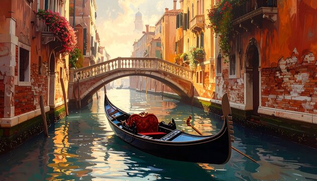 A serene gondola ride through a Venetian canal (3)