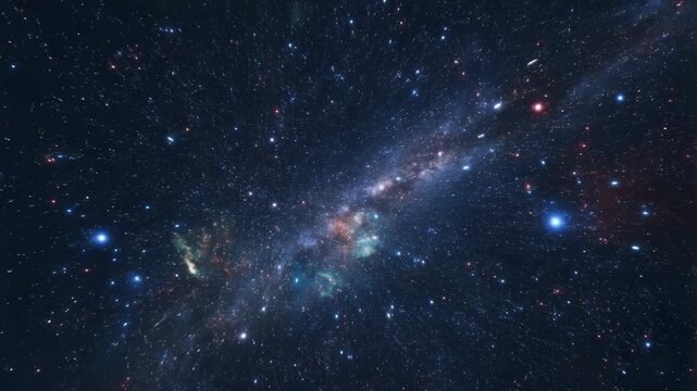 Stunning view of a vibrant galaxy with swirling stars and cosmic dust. A mesmerizing glimpse into the vastness of the universe and the beauty of space exploration