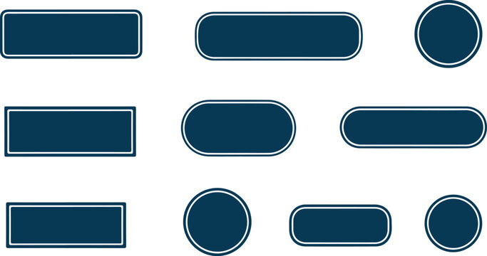 Collection of Various Abstract Shapes with Clean Edges and Minimalist Design Style for Graphic Use