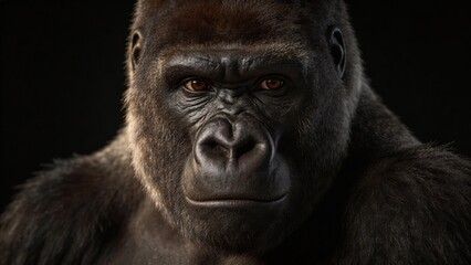 Fototapeta premium Closeup portrait of a gorilla