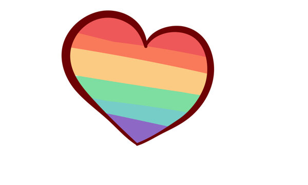 Rainbow Heart Graphic