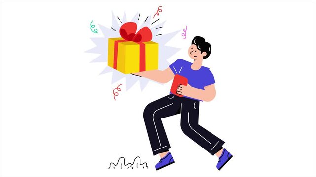 Exclusive Product  2D Animation MP4 File on white background 