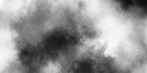 Fototapeta premium Abstract white and gray isolated cloud cumulus clouds. Gray aquarelle painted realistic fog or mist smoky textured canvas design. White and ash messy wall stucco texture background. 