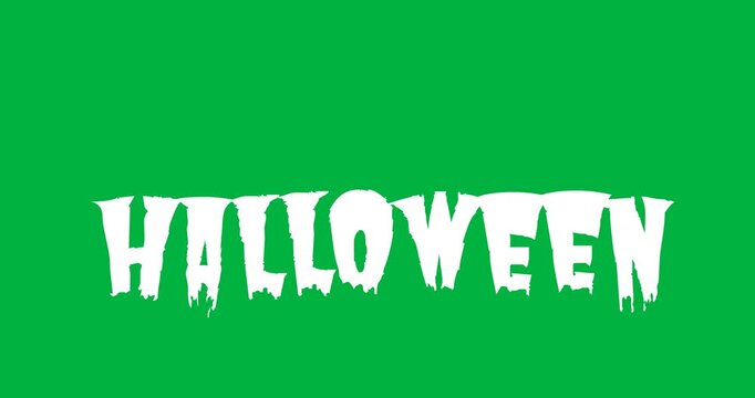 Halloween digital illustration holiday scary celebration text typography animation black background