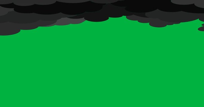 Digital animation of Halloween night with dark sky and clouds.