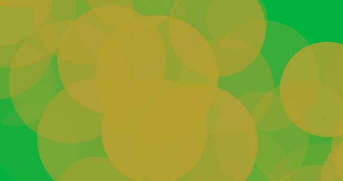 Digital animation of multiple yellow spots floating against black background