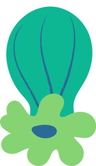 Naklejka premium Poppy Head Botanical Hand Drawn