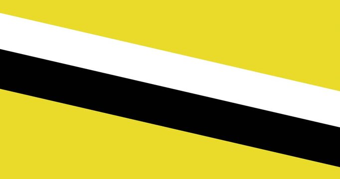 Digital animation of yellow and white stripes with copy space on black background