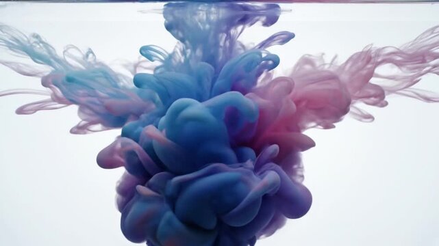 Pastel Ink Flow in Water Abstract Background Seamless Loop