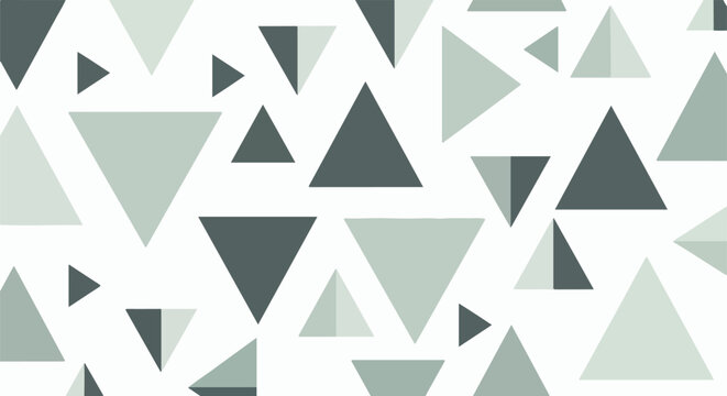 Abstract triangle pattern in muted greens and grays
