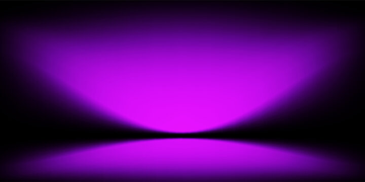 Abstract gradient podium background. Violet, purple and lilac empty 3d studio backdrop. Clean scene for product presentation mockup template. Vector illustration.