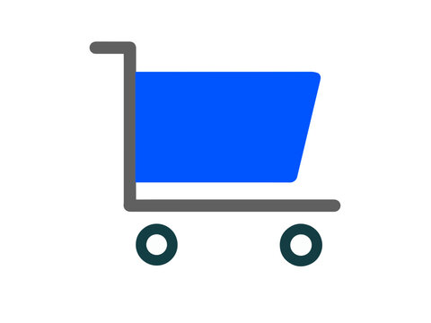 Minimalist Shopping Cart Icon for E-commerce App and Web Design