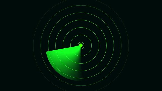 Animated radar screen blip tracking monitoring surveillance security interface loop. Radar screen animation technology scan detection system interface futuristic HUD blip.