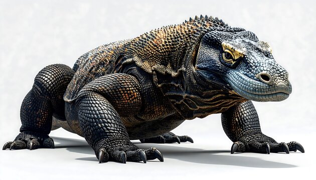 Komodo Dragon Isolated.