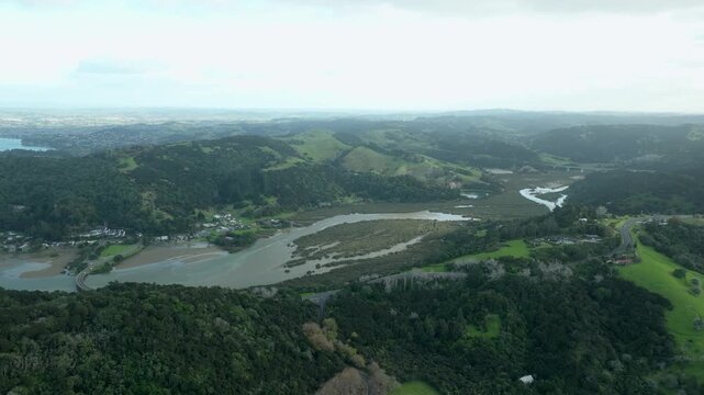 Wenderholm Road and Mangrove View from Above