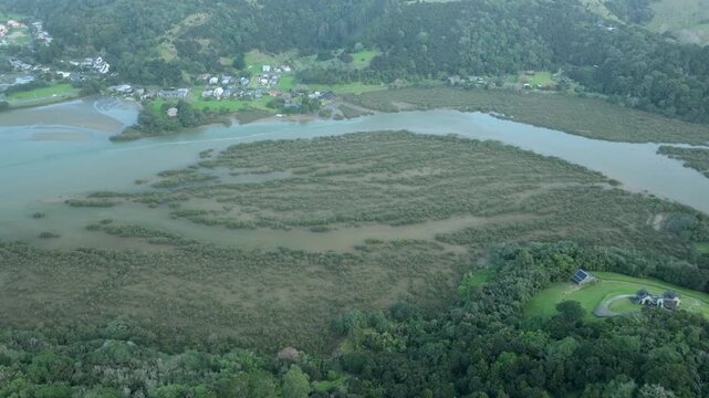 Roadside Aerial with Forest and River