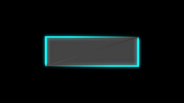 Neon cyan loading frame animation with rotating trim path offset smooth progress effect minimal modern interface seamless loop alpha transparent 4k video background. alpha channel
