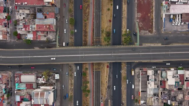 Drone shot hyperlapse of congestion on Avenida Central
