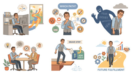 Fototapeta premium People coping with stress and anxiety through therapy and wellness techniques
