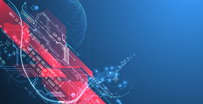 Abstract data technology concept. Sphere theme vector illustration.