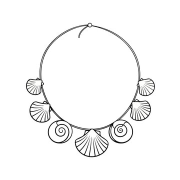 Shell Necklace with Sea Shell Charms