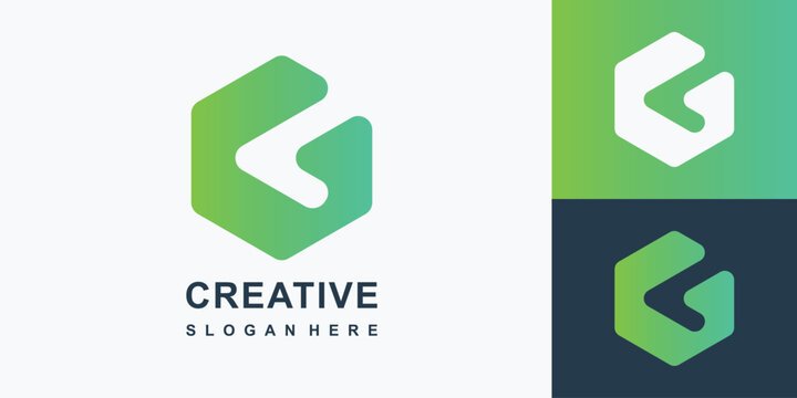 Modern Logo Design with bold letter g. This logo can be used for technology, digital, connection, and electronics companies.