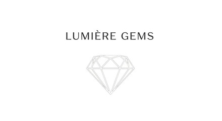 Fototapeta premium Minimalist logo design featuring the text 'Lumi?re Gems' and an outline diamond shape