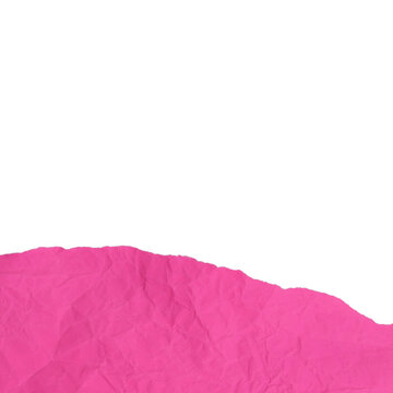Torn Pink Paper Edge on White - Abstract Texture