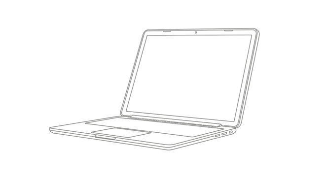 laptop isolated on white background
