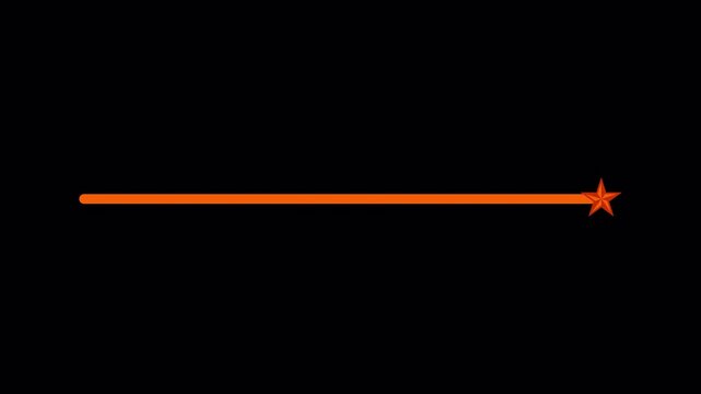 Orange Star Neon Loading Bar Strip Modern Interface Animation