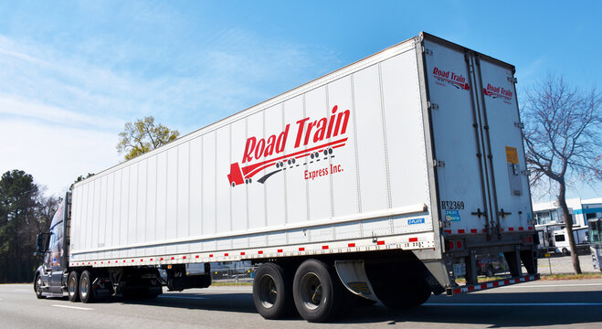 Road Train Express company truck, Virginia, USA