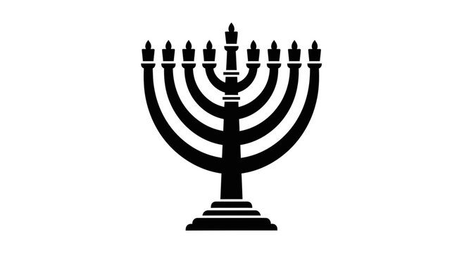 menorah isolated on white background
