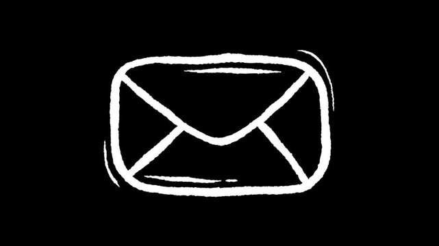 Simple Email Icon: A minimalist icon of a closed envelope, representing the universal concept of communication and digital correspondence. 
