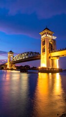 Obraz premium Bridge at night.
